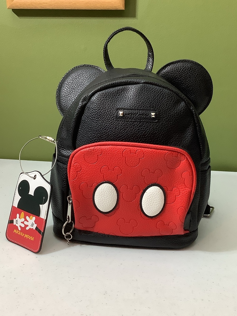 Mickey Mouse backpack with luggage tag